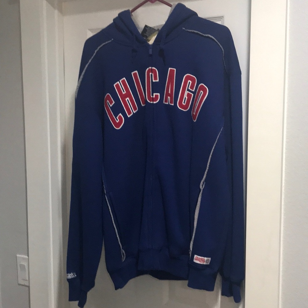 Chicago Cubs Stitches hooded zip up fleece sweater